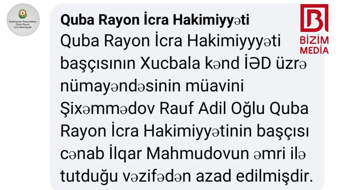 İcra başçısı məmuru işdən azad etdi - Sakinləri təhqir etdiyi üçün (FOTOLAR)