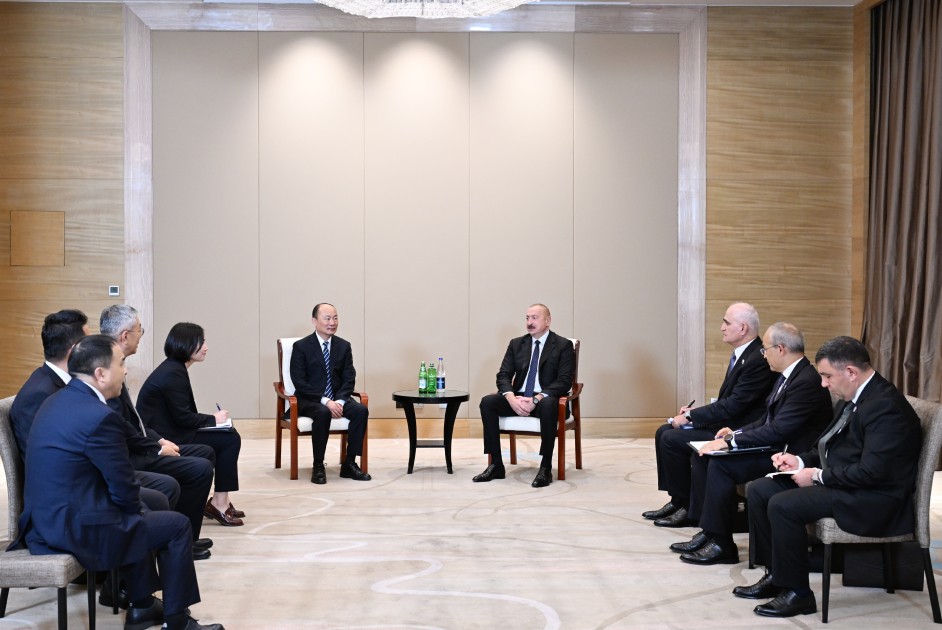 Prezident “China National Chemical Engineering” şirkətinin sədri ilə görüşdü - FOTOLAR