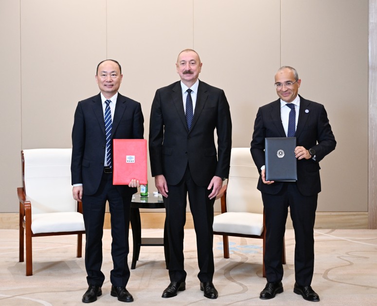 Prezident “China National Chemical Engineering” şirkətinin sədri ilə görüşdü - FOTOLAR