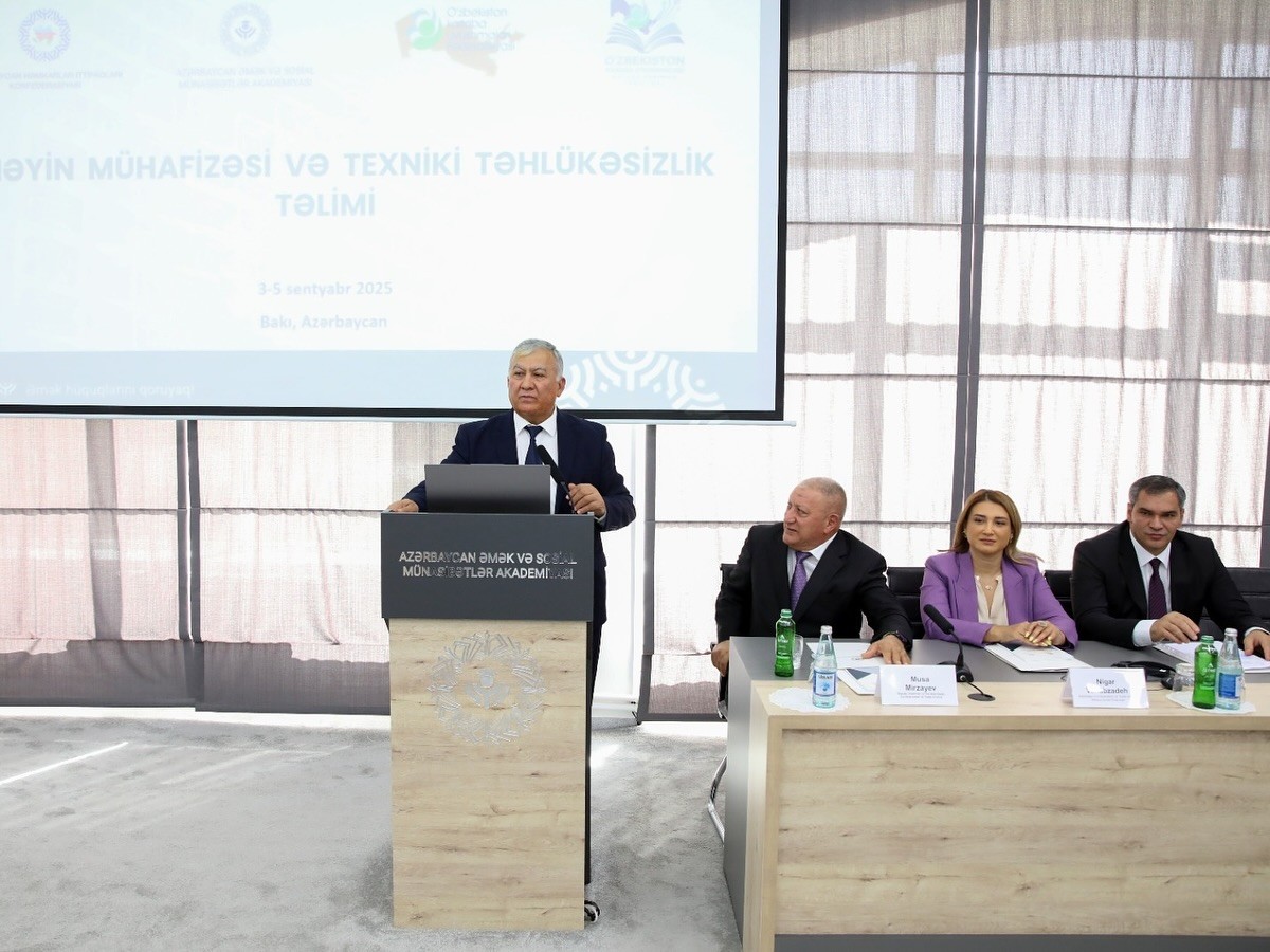 Özbəkistanlı nümayəndələr üçün AƏSMA-da təlim keçirilir - FOTOLAR