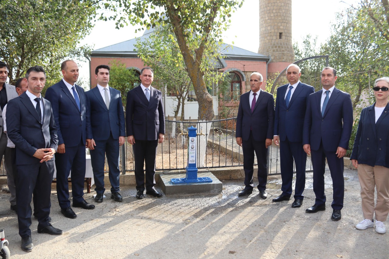 Mərzəndiyyə kəndində içməli su layihəsi həyata keçirilib - FOTOLAR