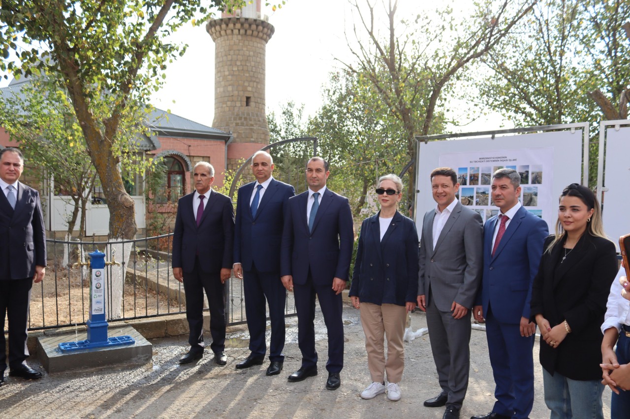 Mərzəndiyyə kəndində içməli su layihəsi həyata keçirilib - FOTOLAR