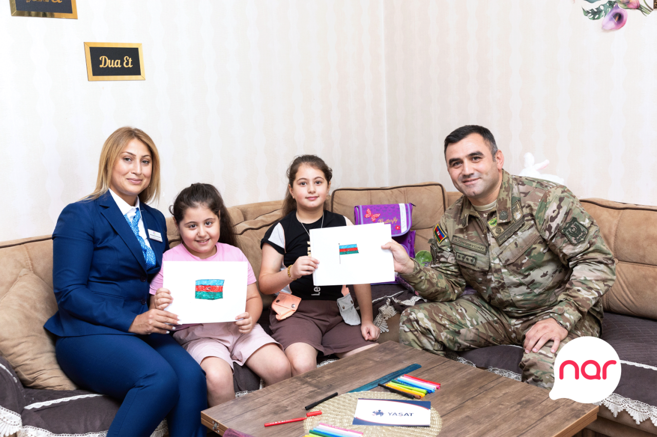 “Nar” “Bilik günü” münasibətilə şəhid övladlarını təbrik edib - FOTOLAR