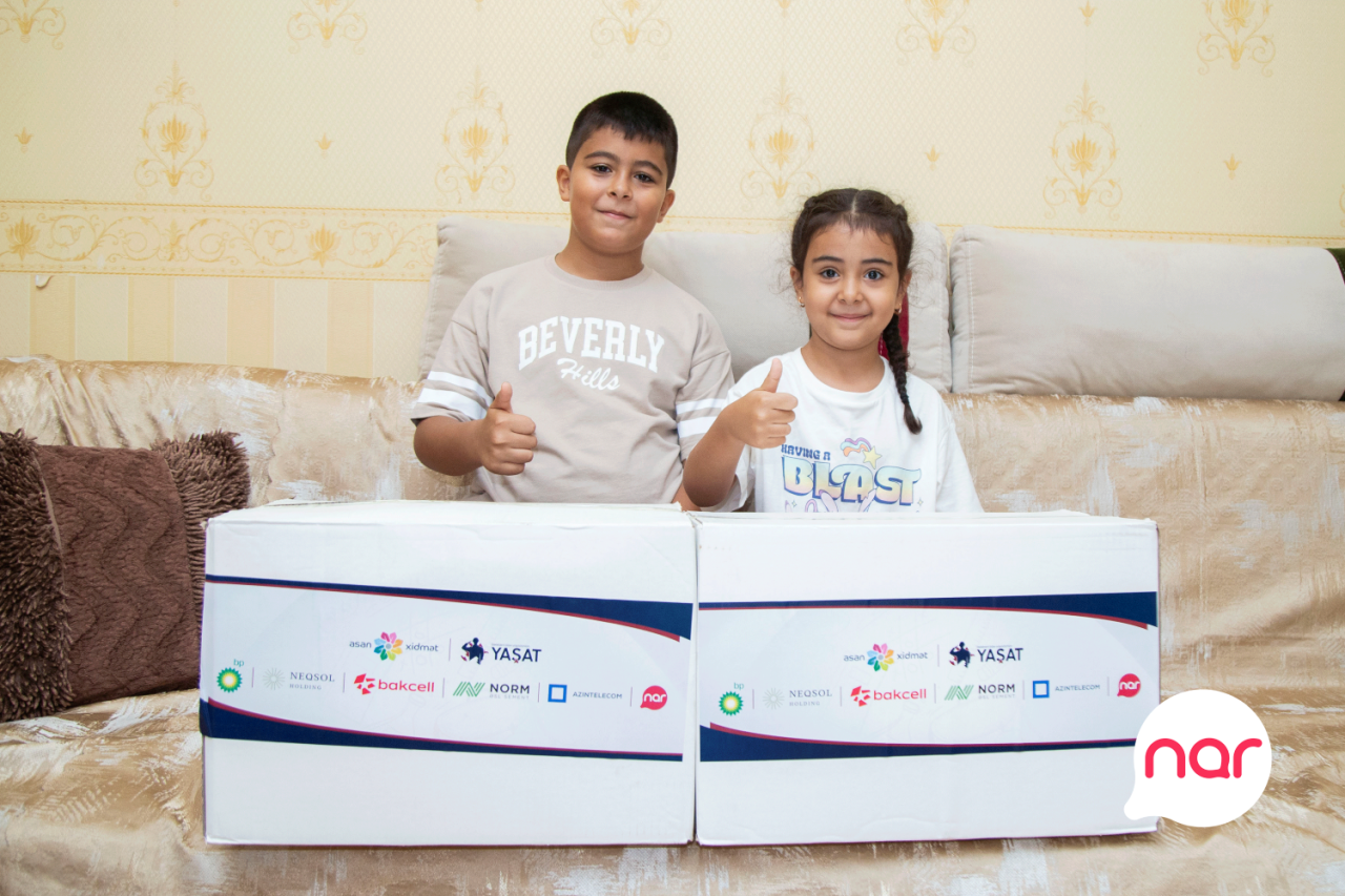 “Nar” “Bilik günü” münasibətilə şəhid övladlarını təbrik edib - FOTOLAR