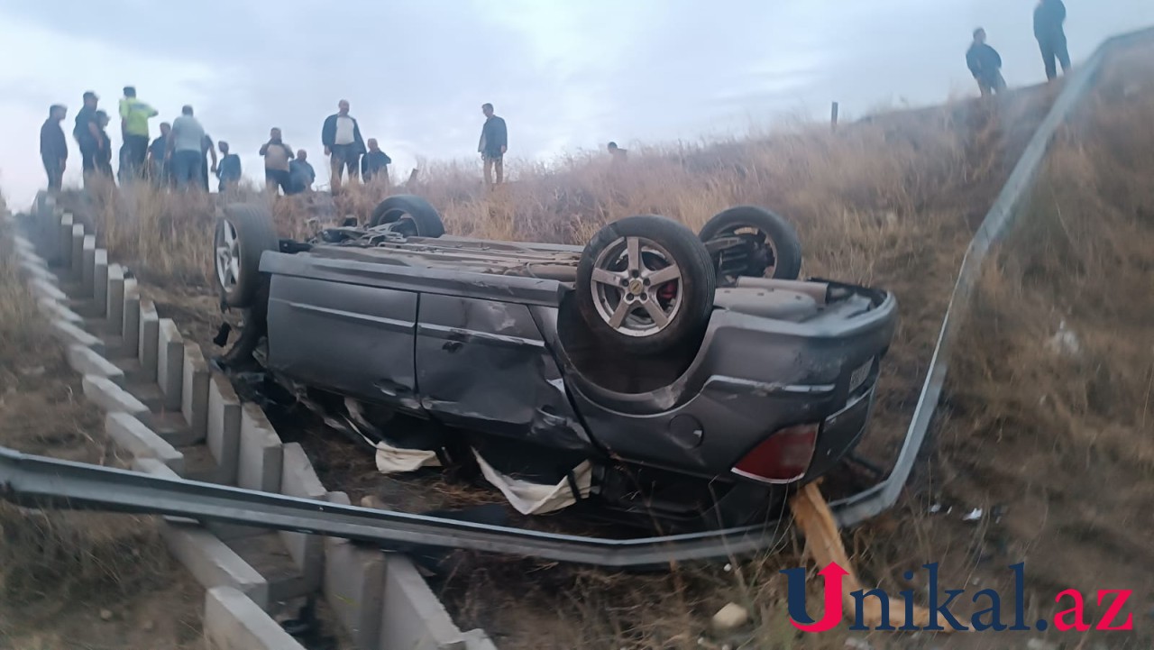 Tovuzda iki avtomobil körpüdən aşıb, xəsarət alanlar var (FOTOLAR)