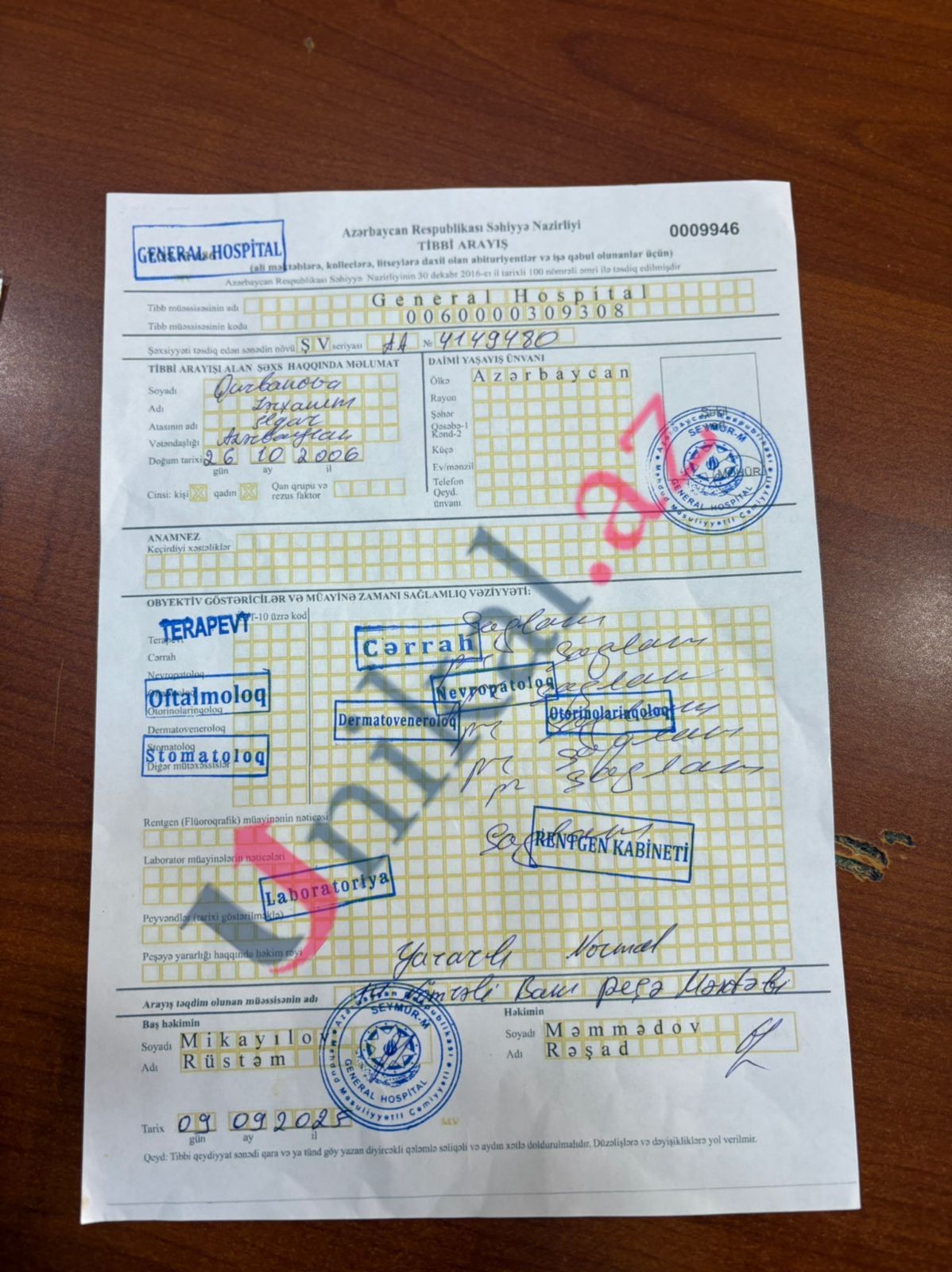 Prokurorluq cinayət işi açdı, nazirlik cərimələdi - "General Hospital" isə hələ də saxta arayış verir (FOTOFAKT)