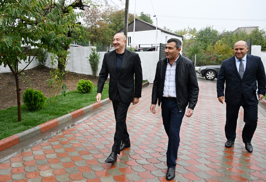 İlham Əliyev Hadrut qəsəbəsində olub - FOTOLAR