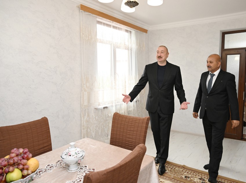 Prezident Sos sakininin evində oldu - FOTOLAR (VİDEO)