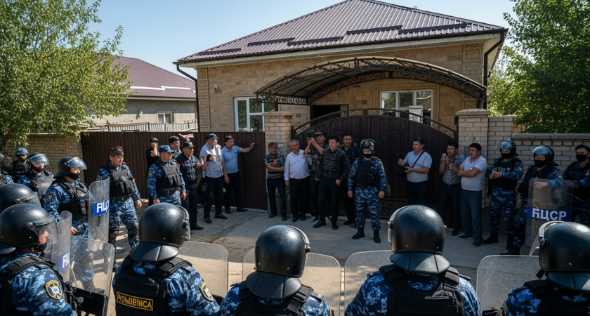 Atambayevin ailəsi evindən çıxarıldı - FOTOLAR