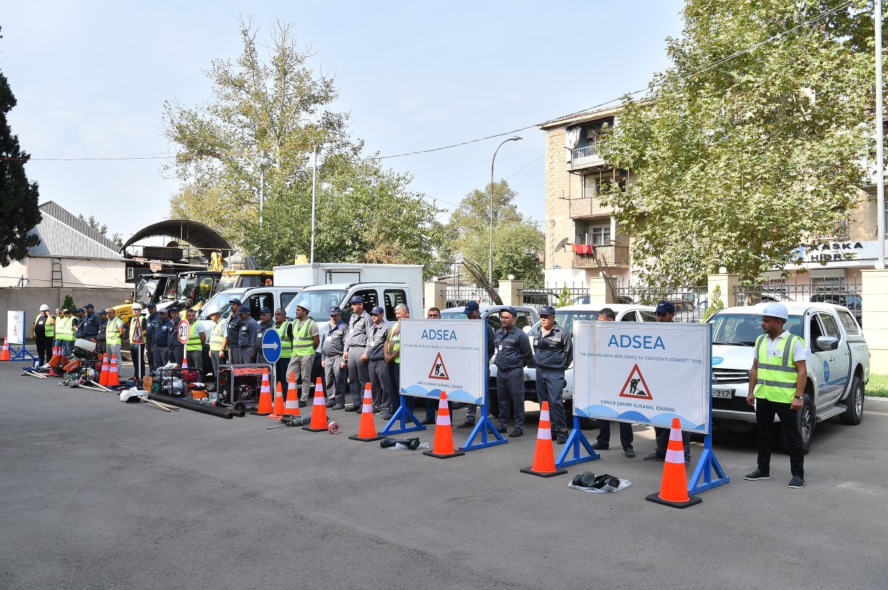 Gəncə şəhərinin su təchizatına baxış keçirilib - FOTOLAR/VİDEO