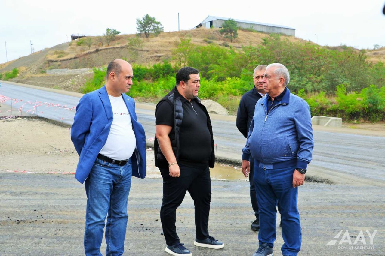 AAYDA sədri Xocalıda icra edilən yol layihələrinə baxış keçirdi - FOTOLAR