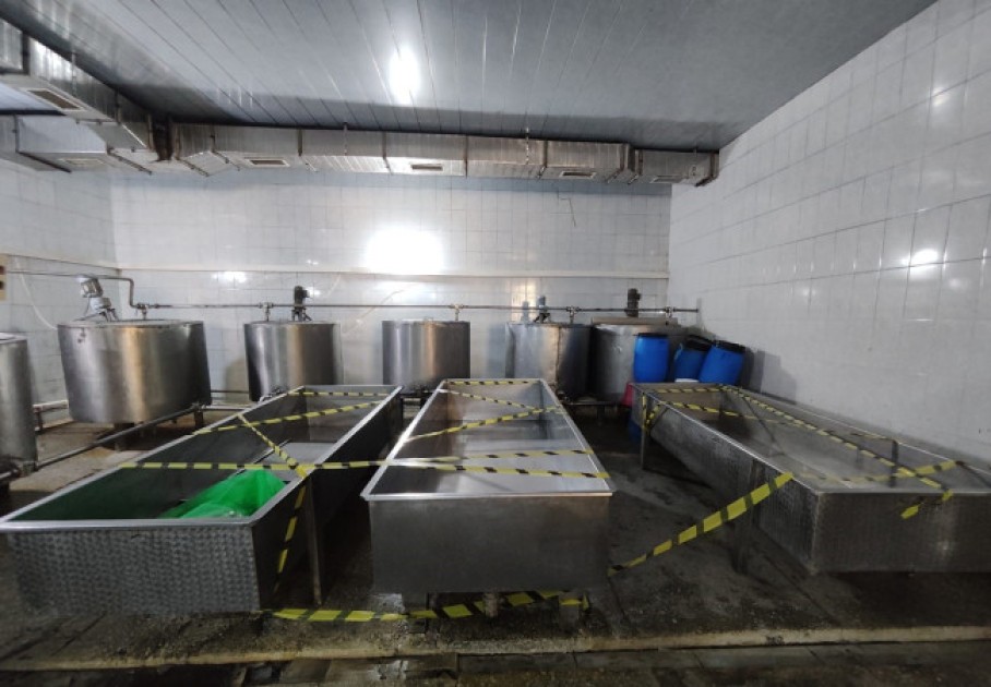 Süd məhsullarının emalı müəssisəsi qanunsuz işləyirmiş - FOTOLAR