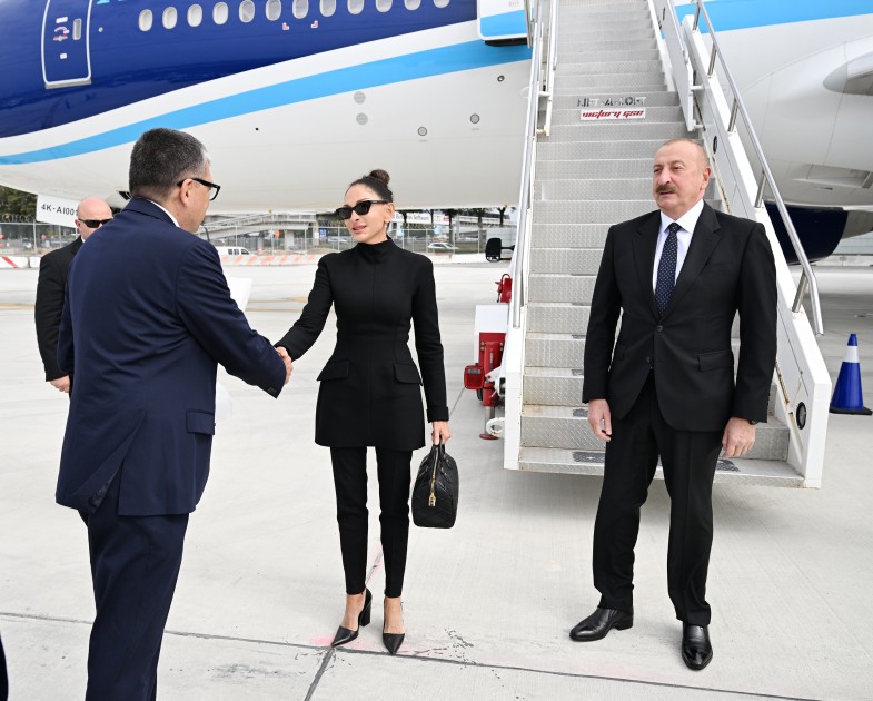 İlham Əliyev və Mehriban Əliyeva Nyu-Yorka getdi - VİDEO (FOTOLAR)