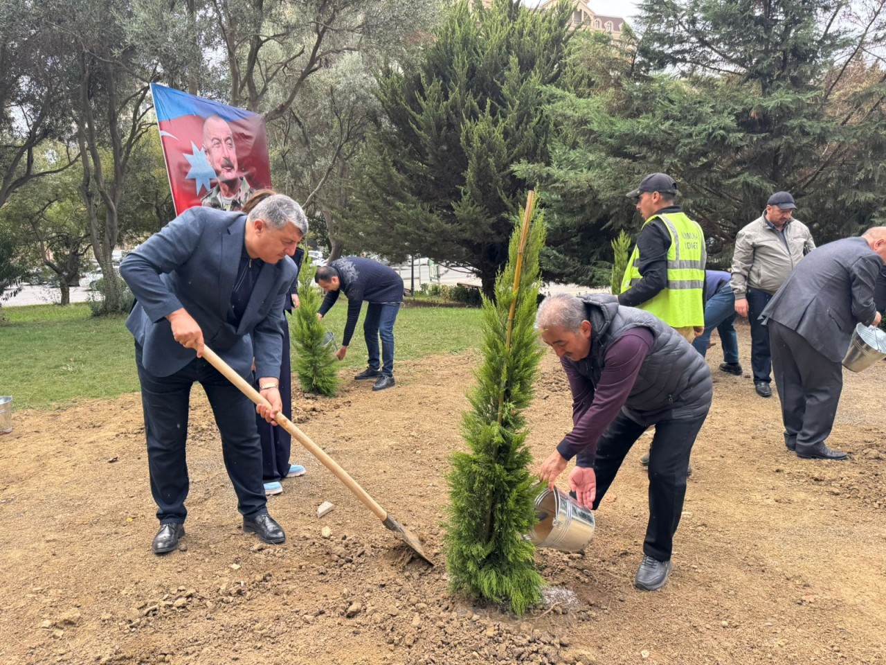 YAP Nəsimi rayon təşkilatı ağacəkmə aksiyası keçirdi - FOTOLAR