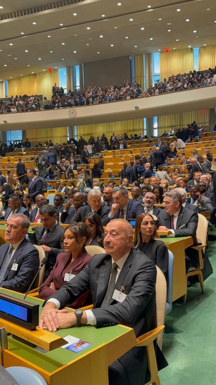 İlham Əliyev və xanımı BMT-nin mənzil qərargahına gəliblər - VİDEO (FOTOLAR)