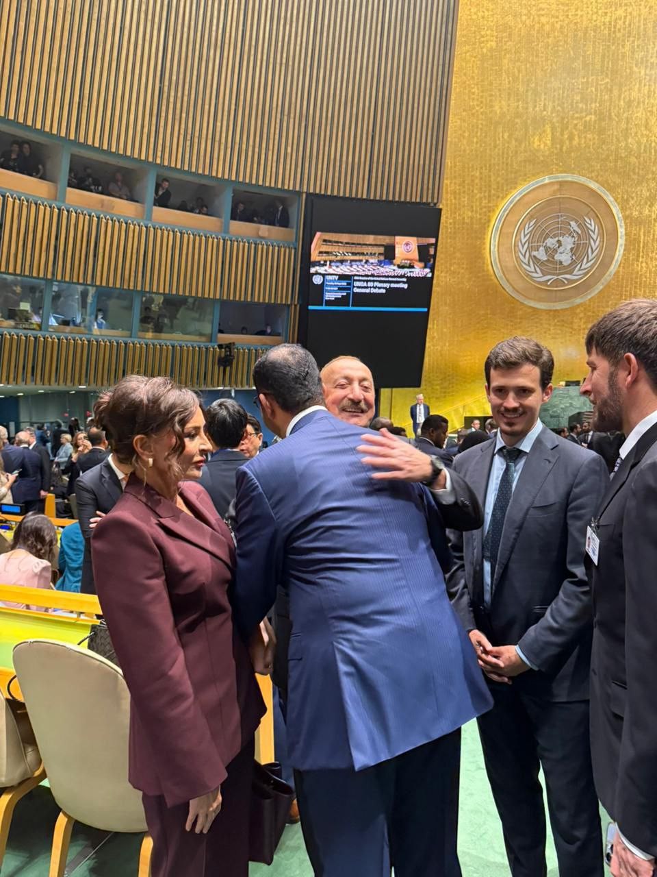 İlham Əliyev və xanımı BMT-nin mənzil qərargahına gəliblər - VİDEO (FOTOLAR)