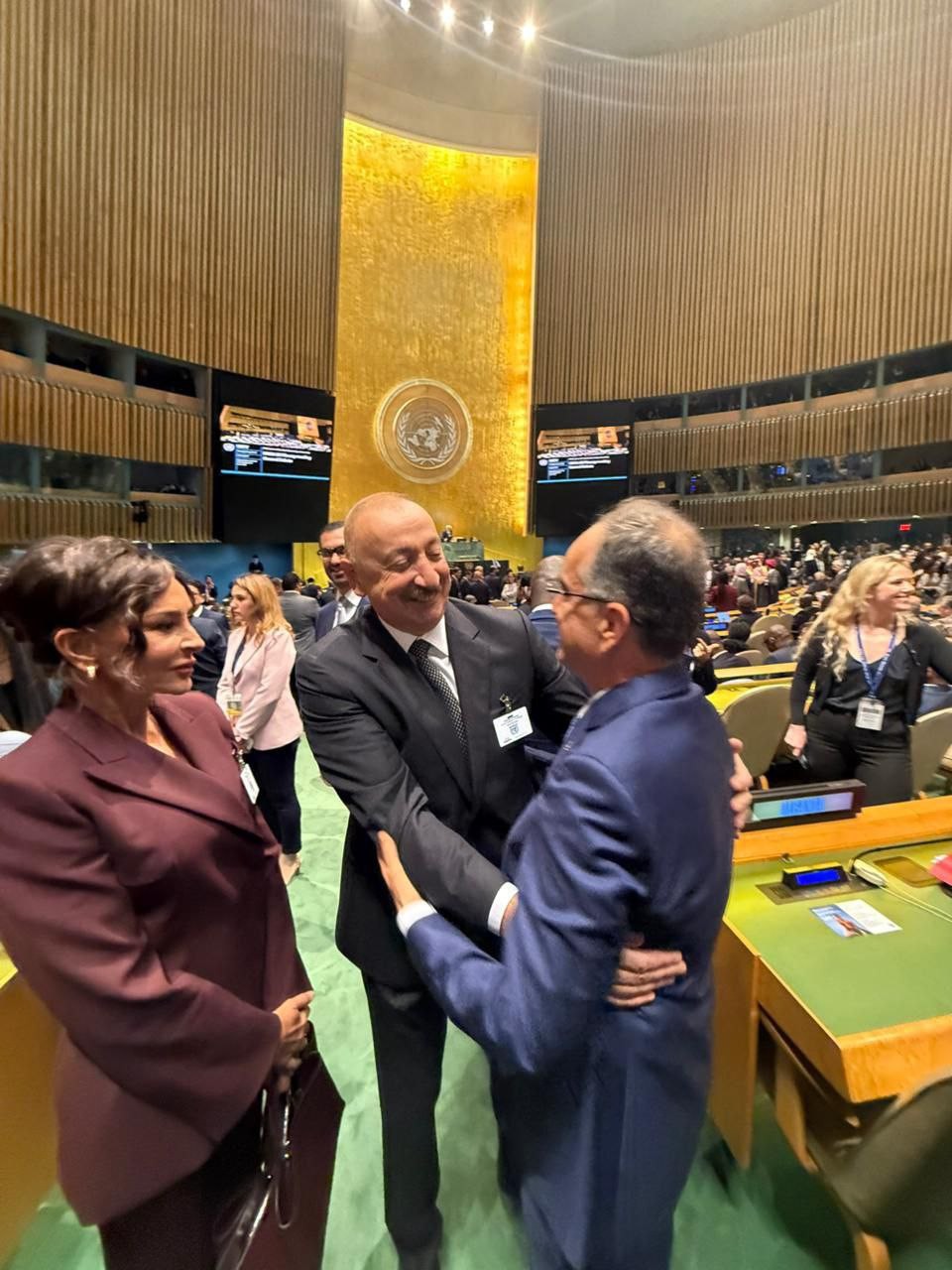 İlham Əliyev və xanımı BMT-nin mənzil qərargahına gəliblər - VİDEO (FOTOLAR)