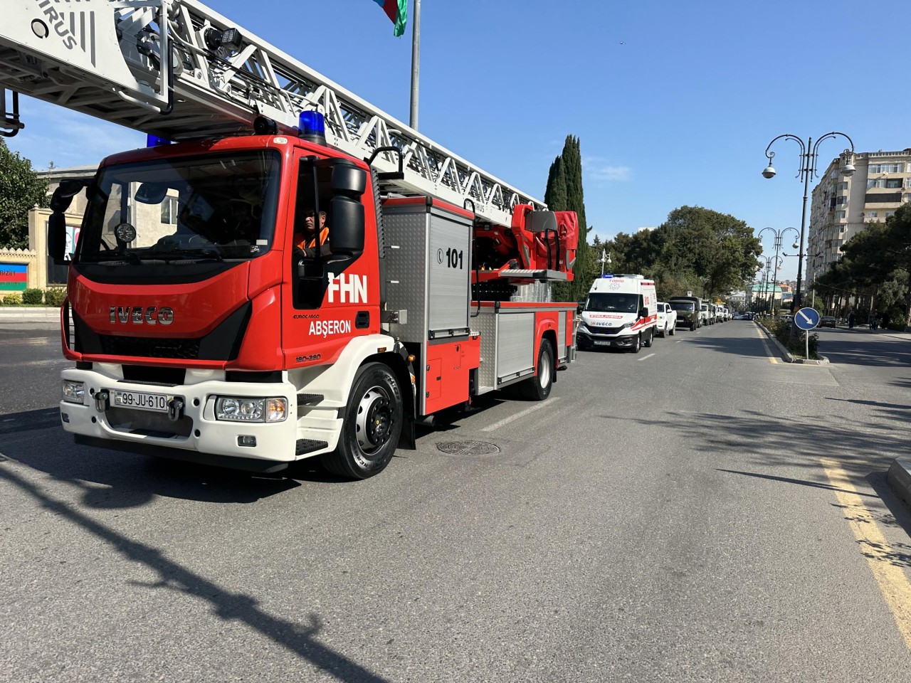 Abşeronda FHN tərəfindən mülki müdafiə məşqi təşkil edilib - FOTOLAR