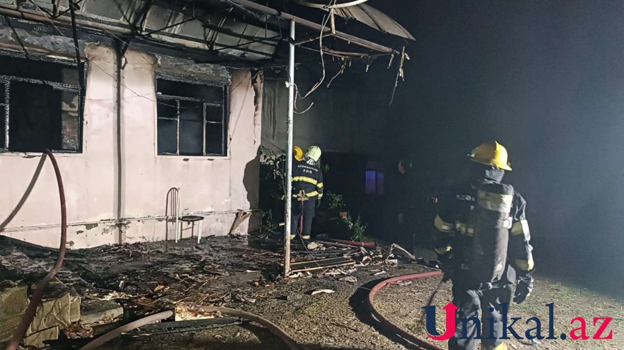 Tovuzda 4 otaqlı ev yandı - FOTO