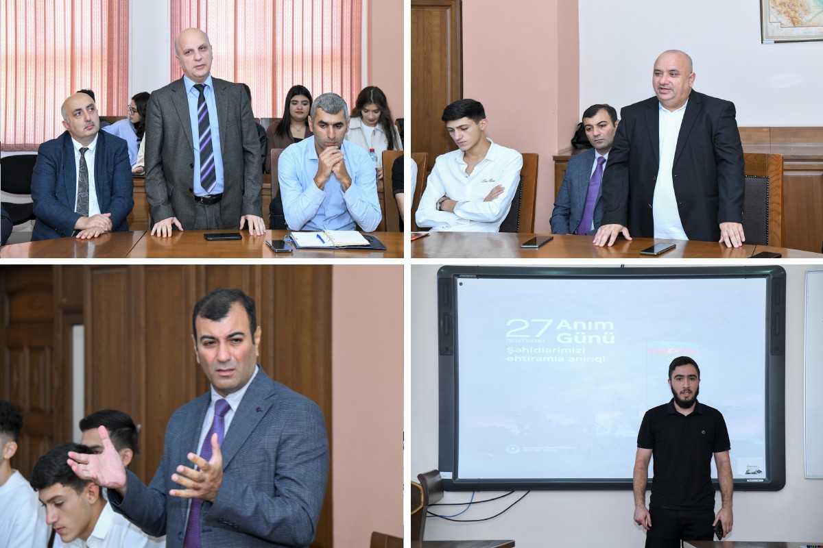 BMU-da Anım Günü ilə əlaqədar dəyirmi masa keçirilib - FOTOLAR