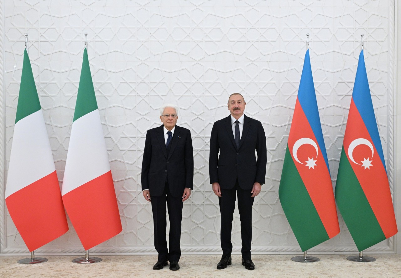 İlham Əliyevin İtaliya Prezidenti ilə təkbətək görüşü keçirilir - FOTOLAR