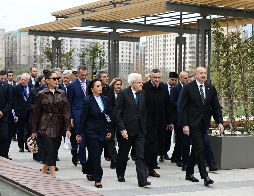 İlham Əliyev xanımı və İtaliya Prezidenti ilə açılışda - FOTOLAR (YENİLƏNİB)