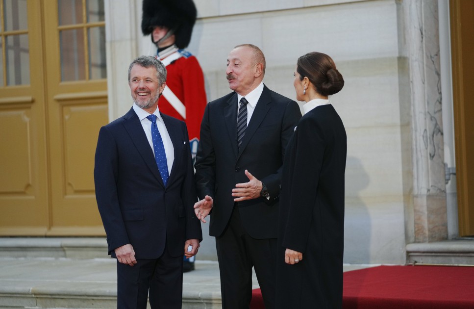 İlham Əliyev Kopenhagendə ziyafətdə iştirak edib - FOTOLAR