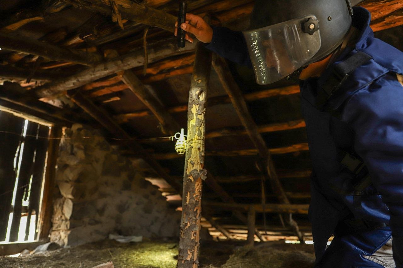 Şuşada evdən tələ qurğusu aşkarlandı - FOTOLAR