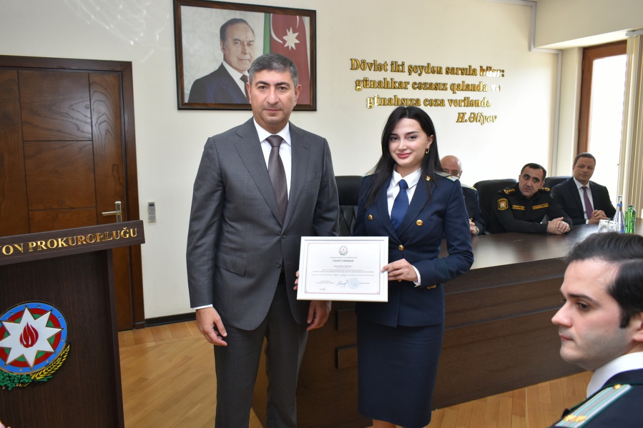 Yasamalda prokurorluq işçilərinin peşə bayramı qeyd olunub - FOTOLAR