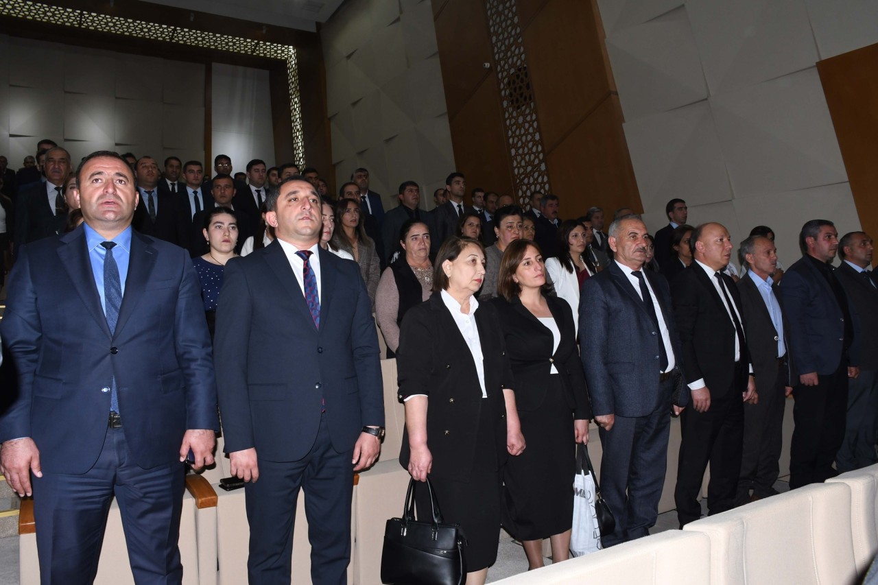 Ağdamda 5 oktyabrla bağlı tədbir keçirilib - FOTOLAR