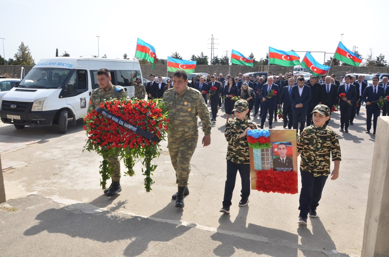 Pirallahıda Vətən müharibəsi şəhidinin xatirəsi anıldı - FOTOLAR