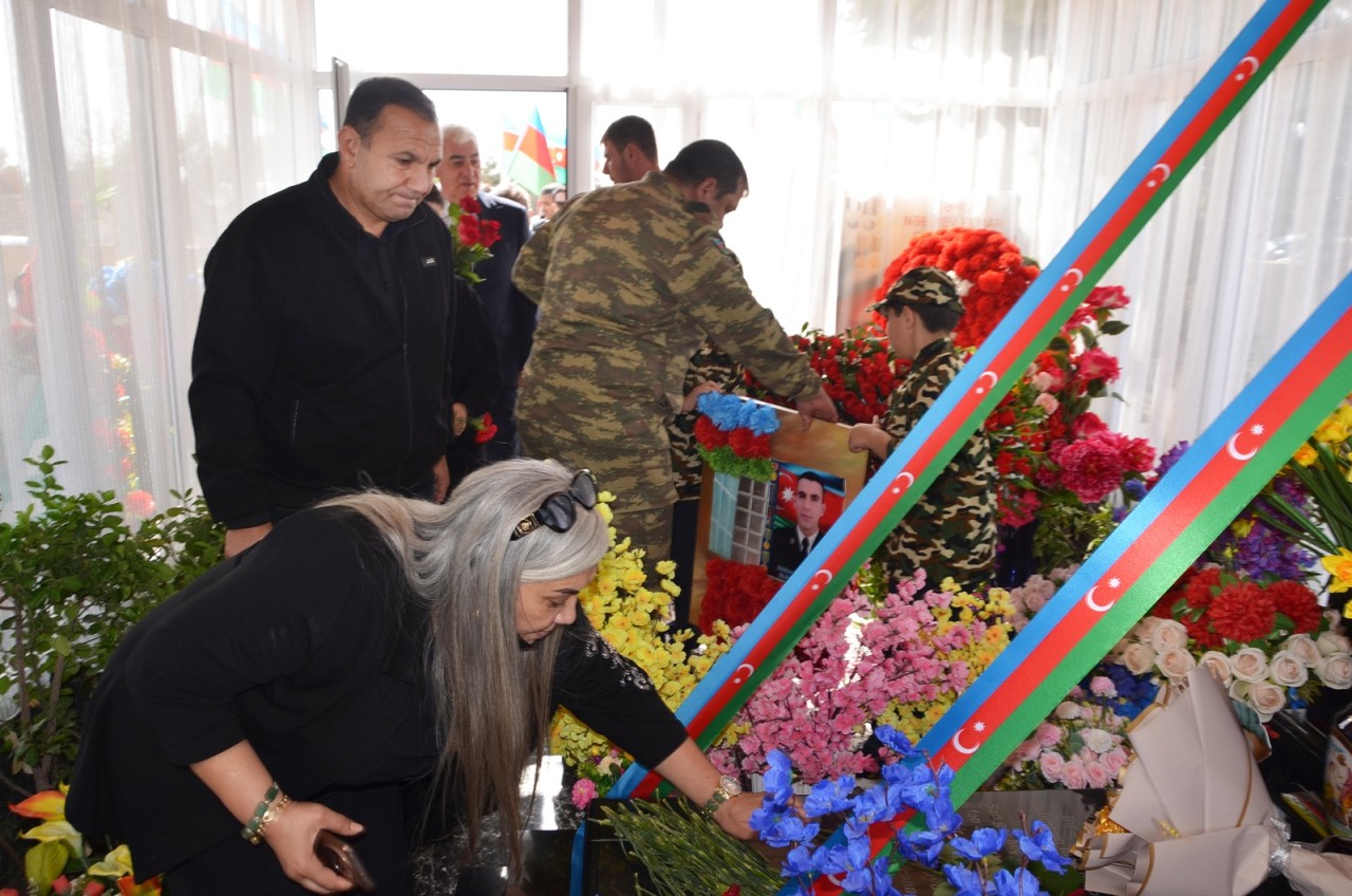 Pirallahıda Vətən müharibəsi şəhidinin xatirəsi anıldı - FOTOLAR