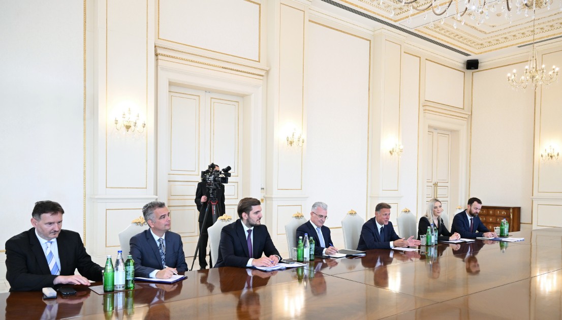 İlham Əliyev Xorvatiya parlamentinin sədrini qəbul edib - FOTOLAR