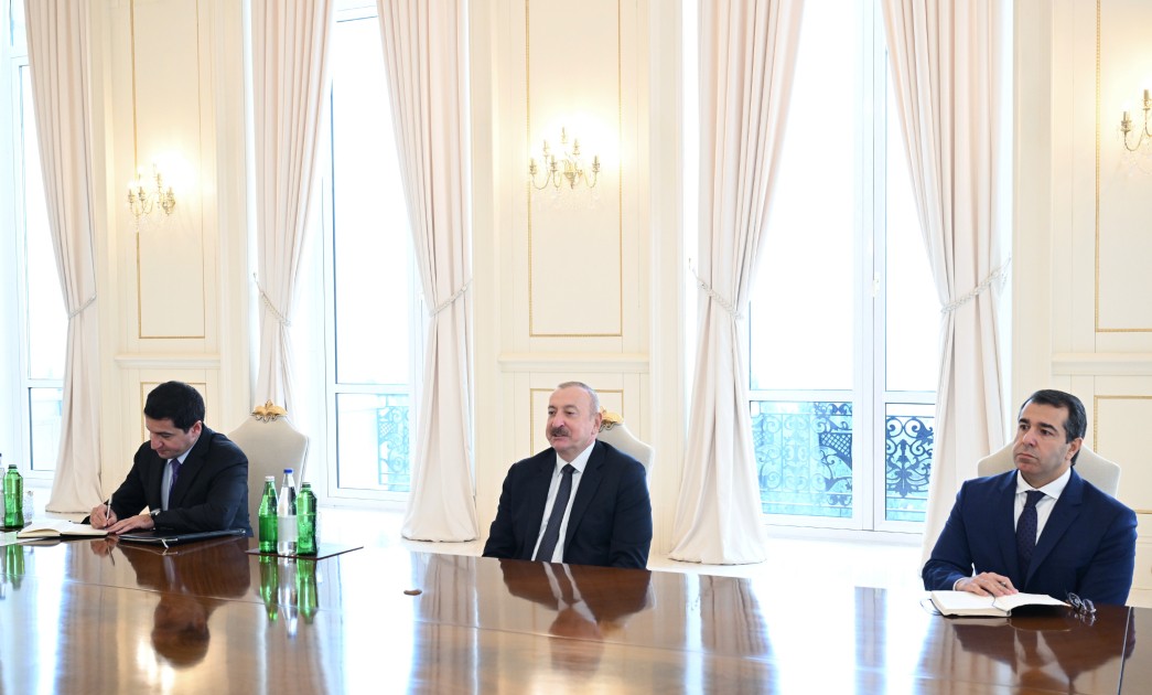 İlham Əliyev Xorvatiya parlamentinin sədrini qəbul edib - FOTOLAR