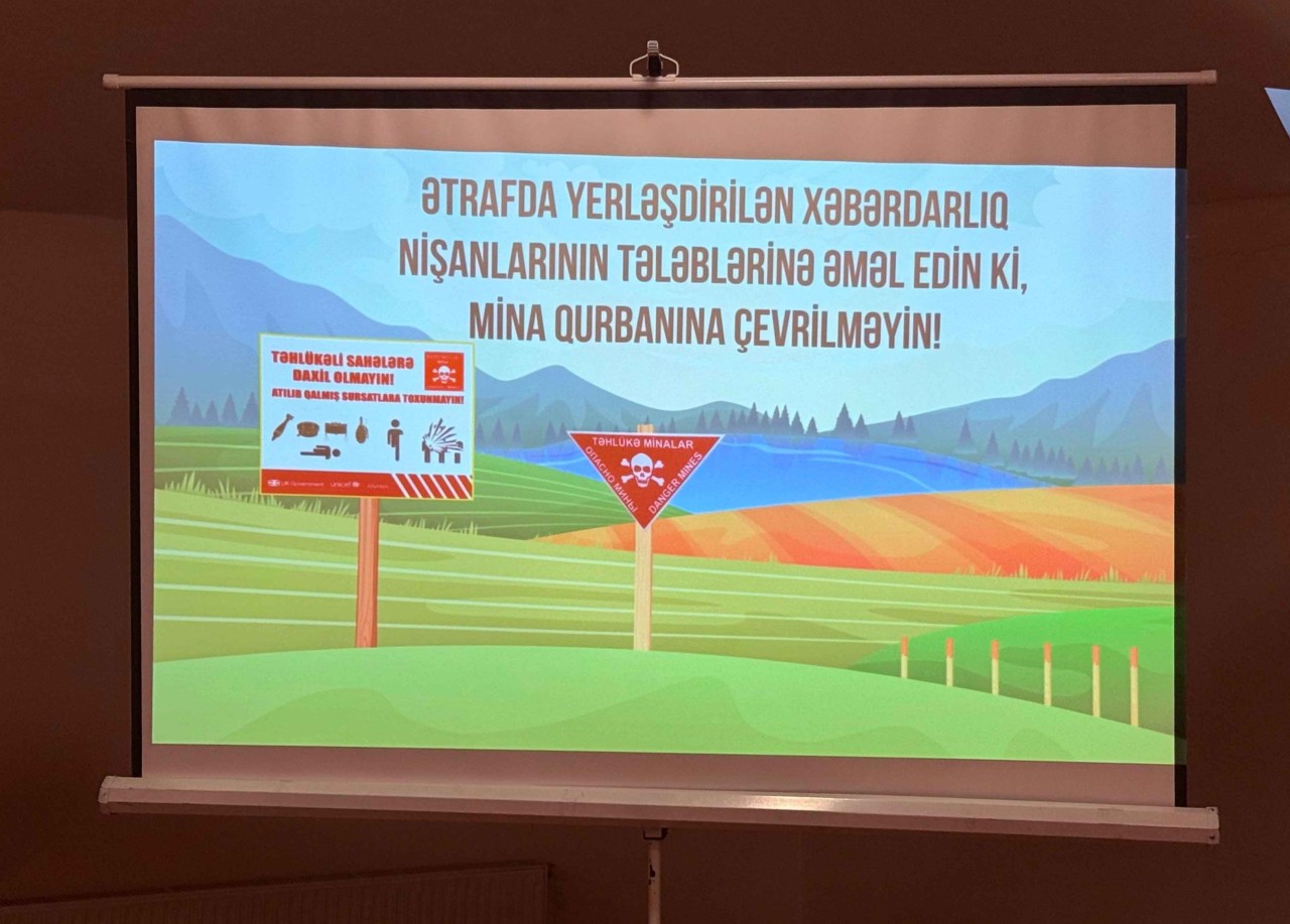 Keçmiş məcburi köçkünlər mina təhlükəsi ilə bağlı maarifləndirilib - FOTOLAR