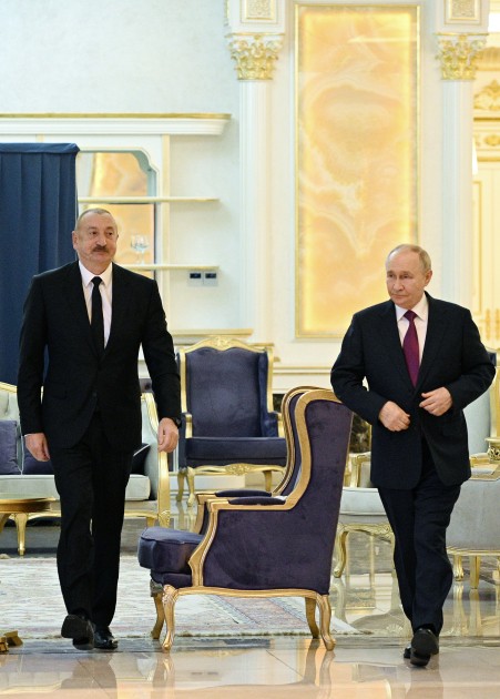 İlham Əliyevlə Putinin görüşü keçirildi - VİDEO (YENİLƏNİB)