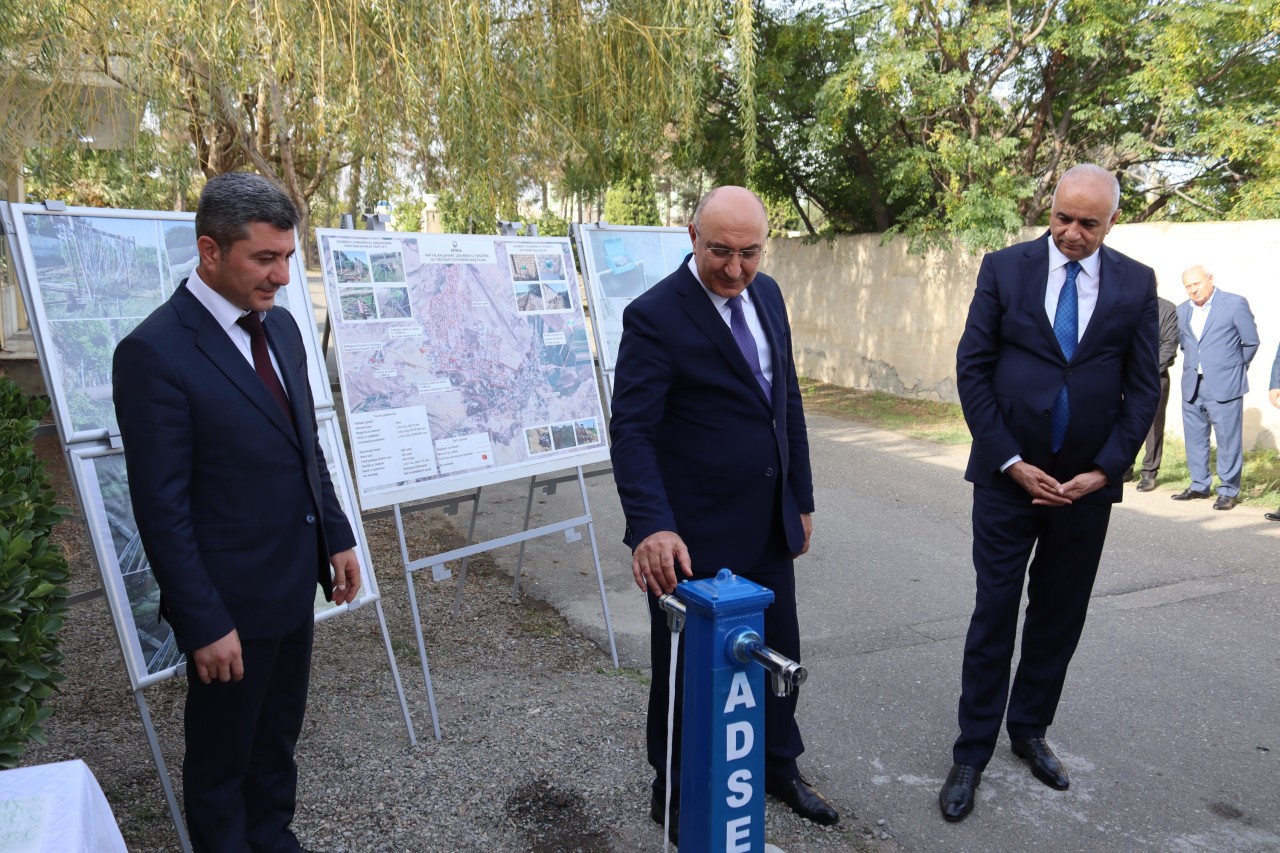 ADSEA tərəfindən daha bir kənd içməli su ilə təmin olundu - FOTOLAR