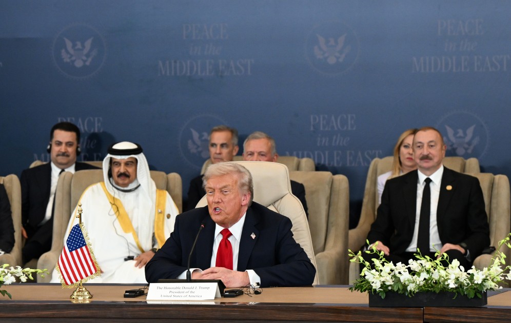 İlham Əliyev Yaxın Şərq Sülh Sammitində - YENİLƏNİB (FOTOLAR)