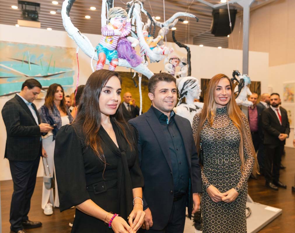 Leyla və Arzu Əliyevalar Berlində sərgidə iştirak etdi - FOTOLAR