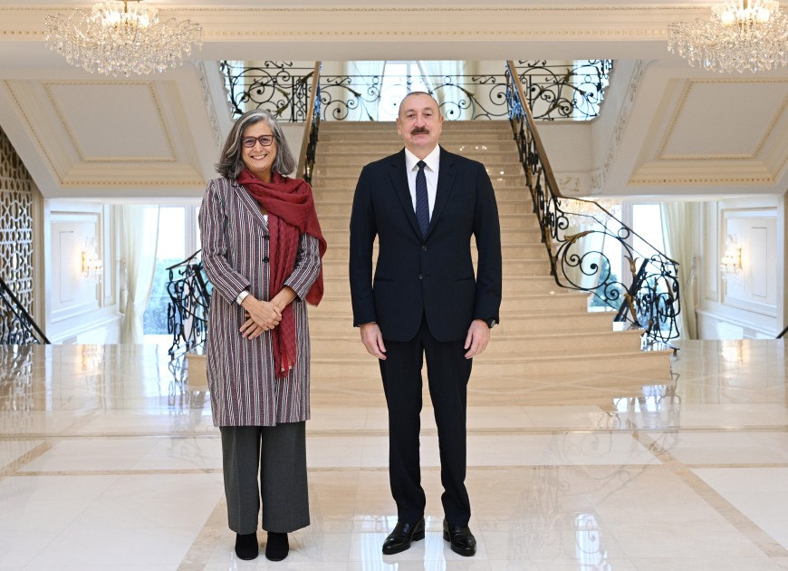 Prezident Anaklaudia Rossbaxı qəbul etdi - FOTOLAR