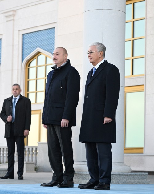 İlham Əliyev Qazaxıstana getdi - Tokayev qarşıladı (FOTOLAR+VİDEO)