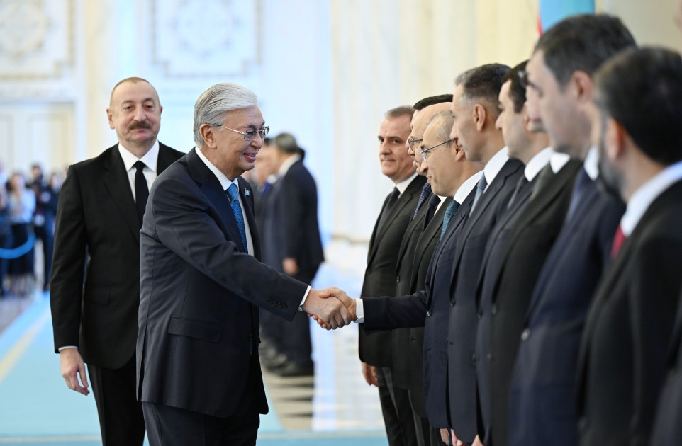 Astanada İlham Əliyevin rəsmi qarşılanma mərasimi oldu - VİDEO+FOTOLAR