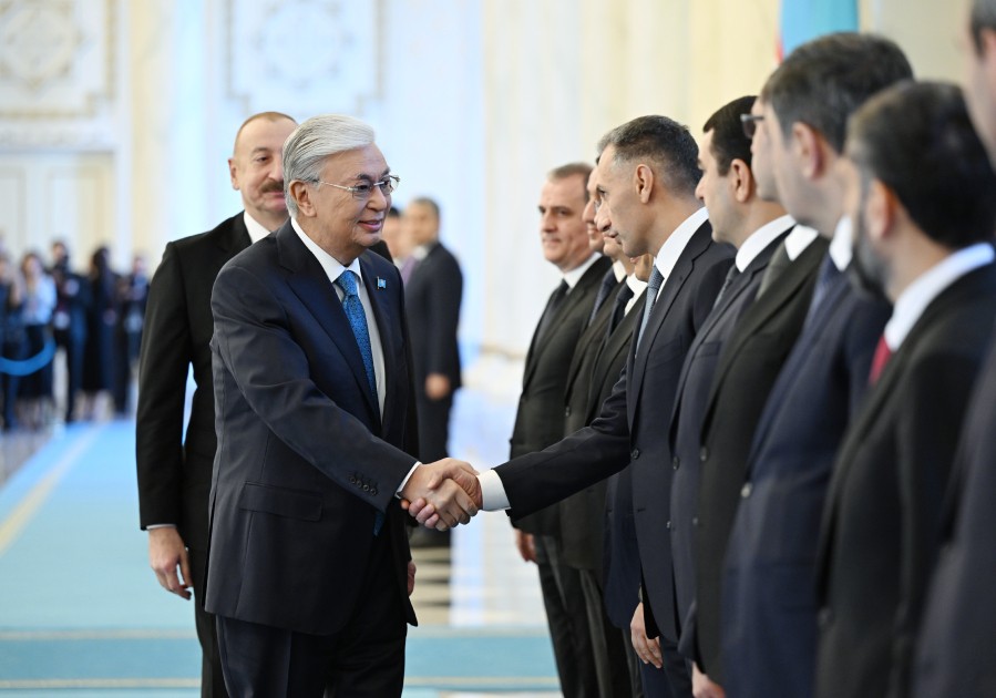 Astanada İlham Əliyevin rəsmi qarşılanma mərasimi oldu - VİDEO+FOTOLAR