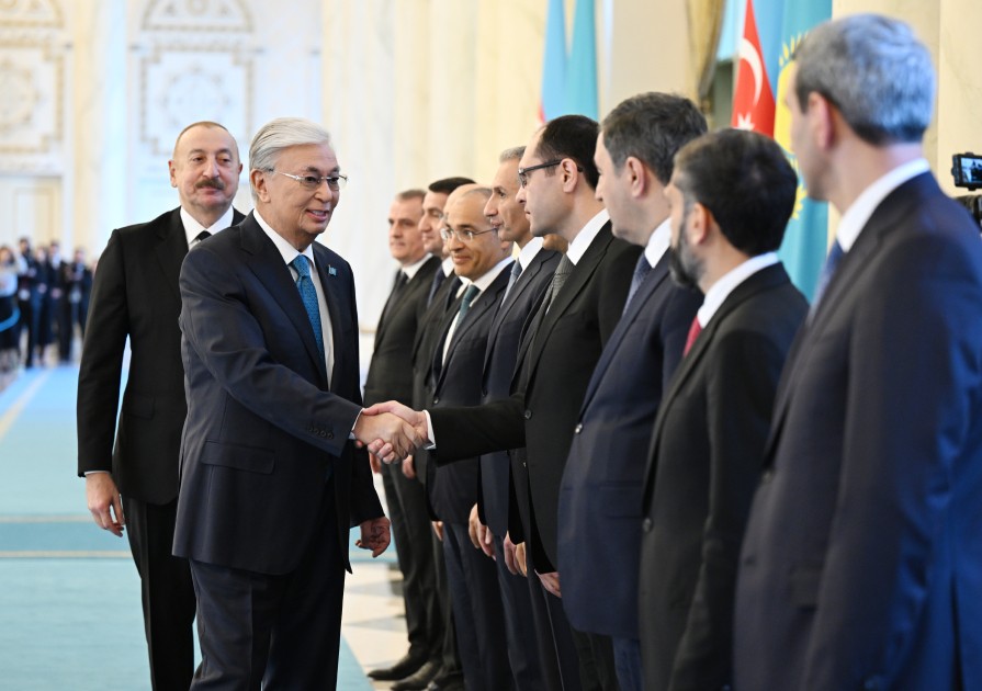 Astanada İlham Əliyevin rəsmi qarşılanma mərasimi oldu - VİDEO+FOTOLAR