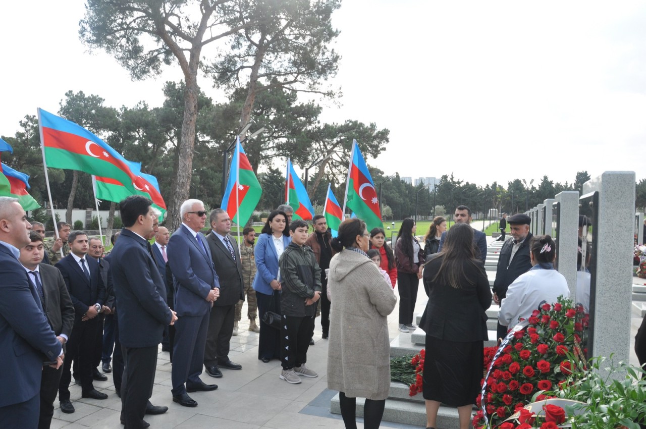 Pirallahıda Vətən müharibəsi şəhidinin anım mərasimi keçirilib - FOTOLAR