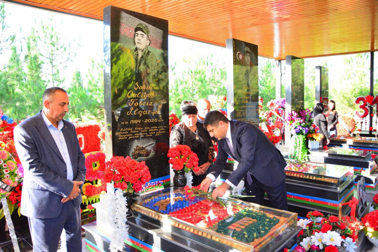 Ağstafada şəhidlər anıldı - FOTOLAR