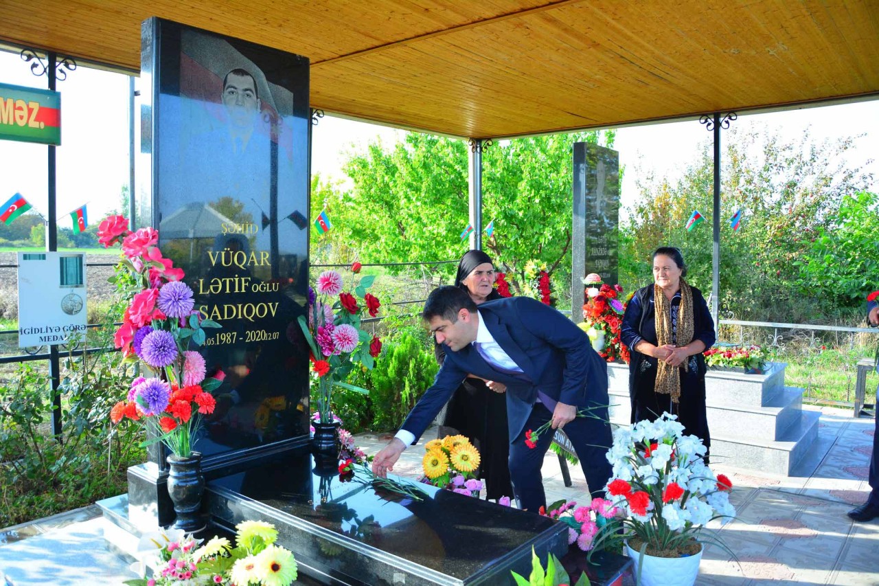 Ağstafada şəhidlər anıldı - FOTOLAR