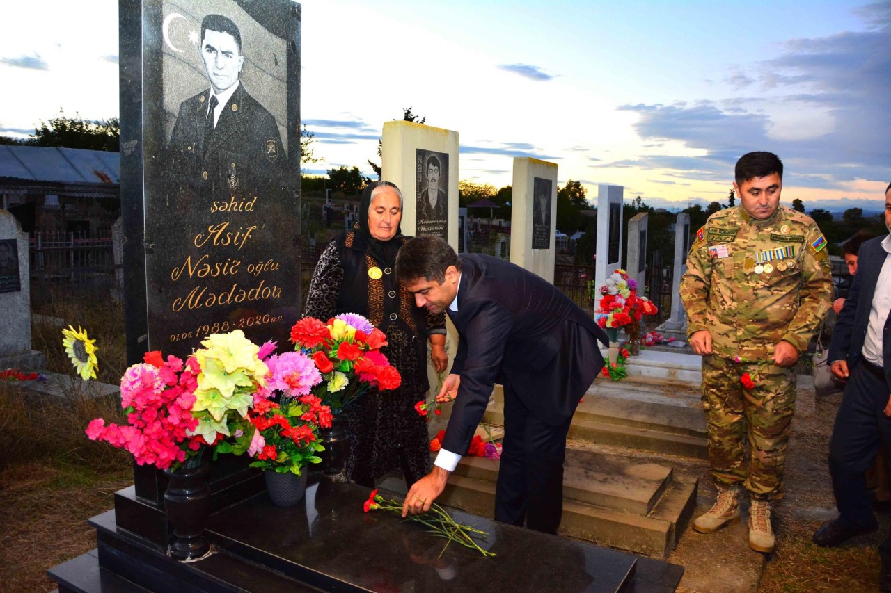 Ağstafada şəhidlər anıldı - FOTOLAR