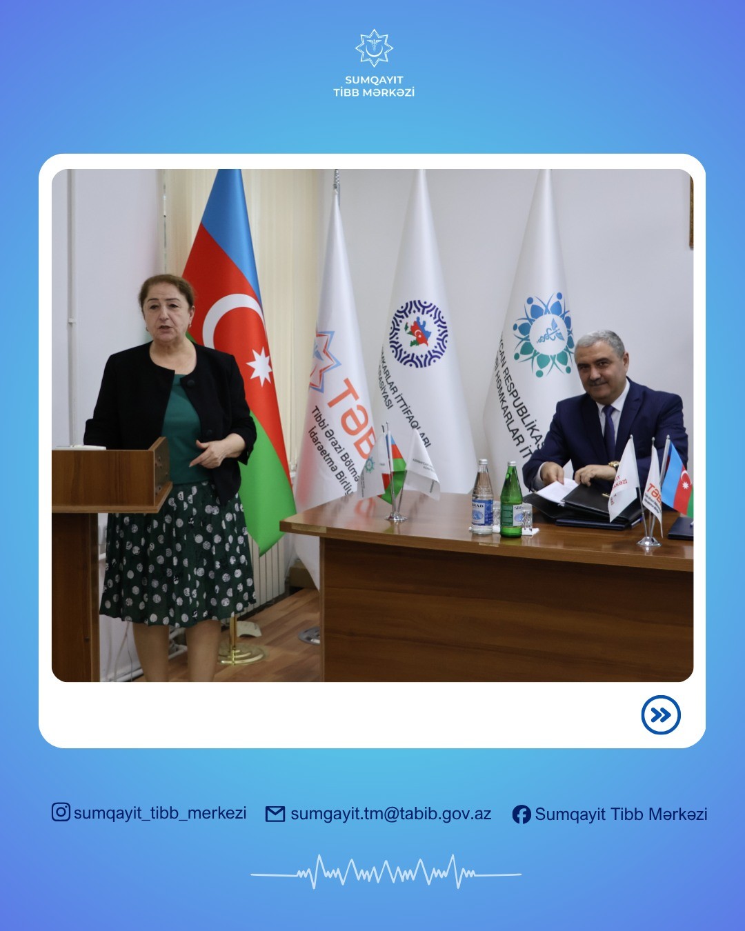 Həmkarlar İttifaqı üzvləri səhiyyə işçiləri ilə görüş keçirdi - FOTOLAR