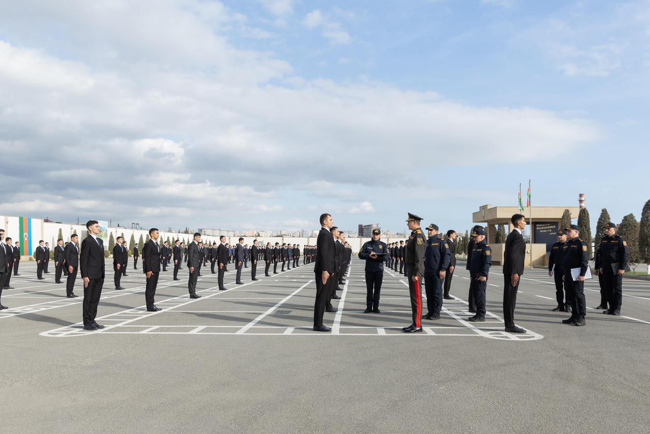 Vilayət Eyvazov sıra baxışı keçirdi - 14 nəfər Vətən müharibəsi iştirakçısı polisə qəbul olundu (VİDEO)